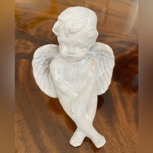Vintage Angel Figurine and Votive